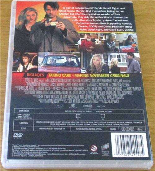 CULT FILM: NOVEMBER CRIMES [DVD BOX 1]