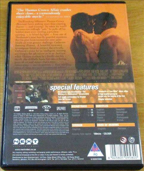 CULT FILM: THE THOMAS CROWN AFFAIR Brosnan [DVD BOX 8]