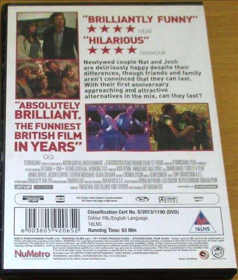 CULT FILM: I GIVE IT A YEAR [DVD BOX 7]