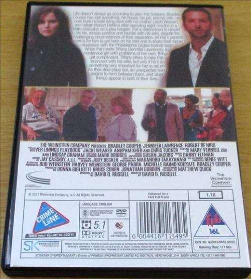 Cult Film: SILVER LININGS PLAYBOOK [SHELF D1]