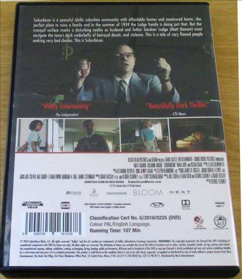 Cult Film: SUBURBICON DVD [SHELF D1]