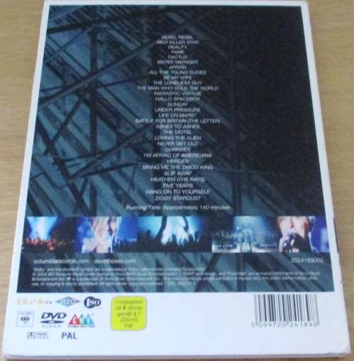 DAVID BOWIE Reality Tour DVD