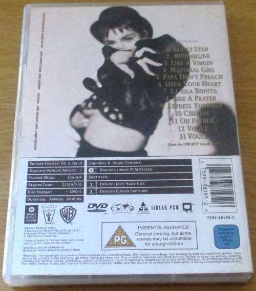 MADONNA The Immaculate Collection DVD