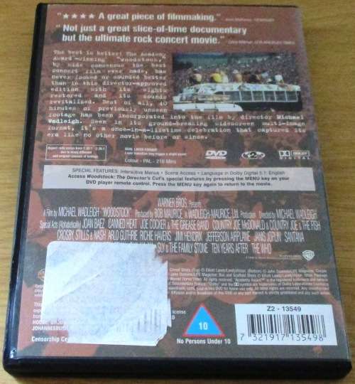 WOODSTOCK THE DIRECTOR`S CUT DVD