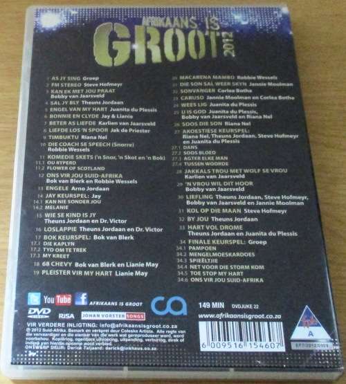 AFRIKAANS IS GROOT 2012 DVD