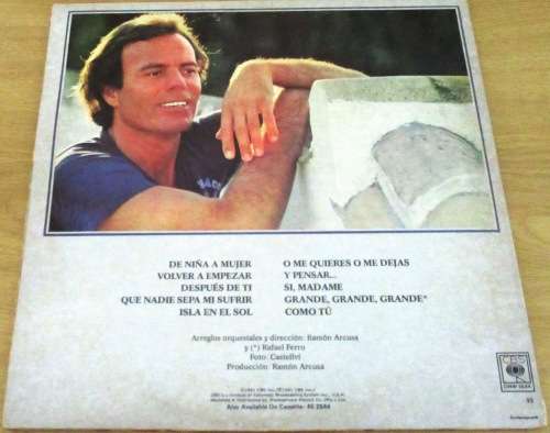 JULIO IGLESIAS De Nina a Mujer VINYL Record