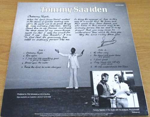 TOMMY SAAIDEN Ordinary People VINYL Record