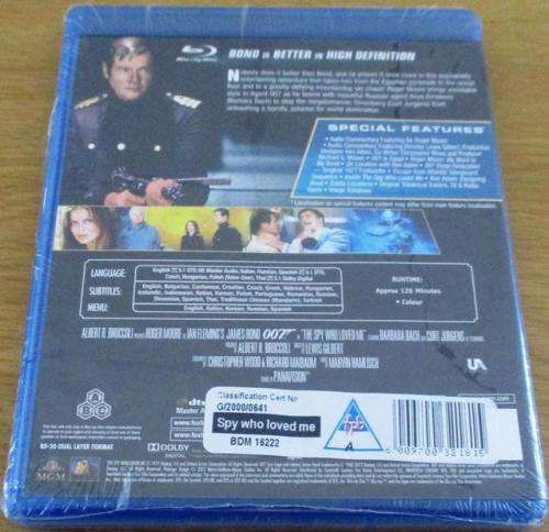 007 THE SPY WHO LOVED ME Blu Ray