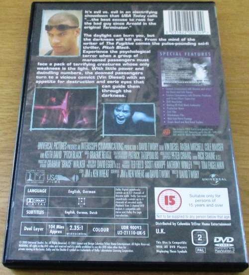 CULT FILM: PITCH BLACK DVD [BOX H1]
