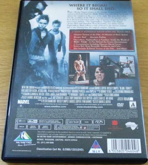 CULT FILM: BLADE TRINITY DVD [BOX H1]