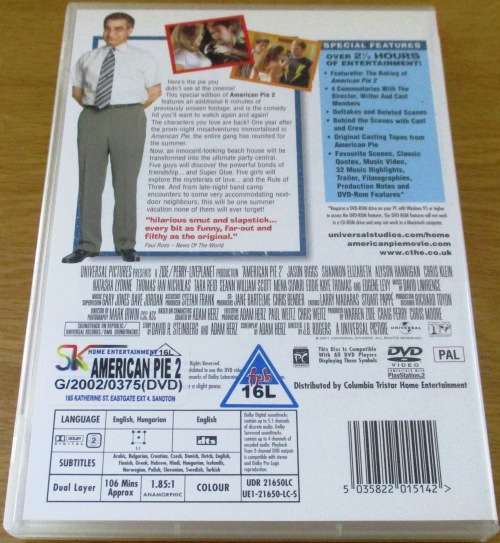 CULT FILM: AMERICAN PIE 2 DVD [BOX H1]