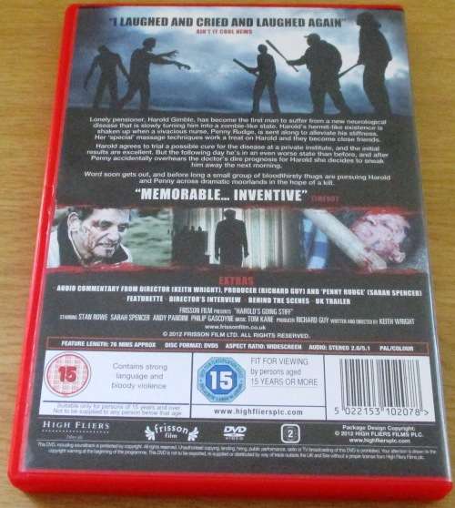 CULT FILM: HAROLD`S GOING STIFF DVD   [BOX H1]