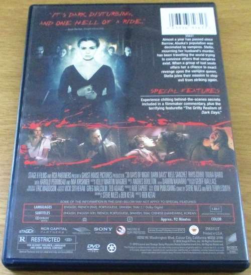 CULT FILM: 30 DAYS OF NIGHT Dark Days DVD   [BOX H1]