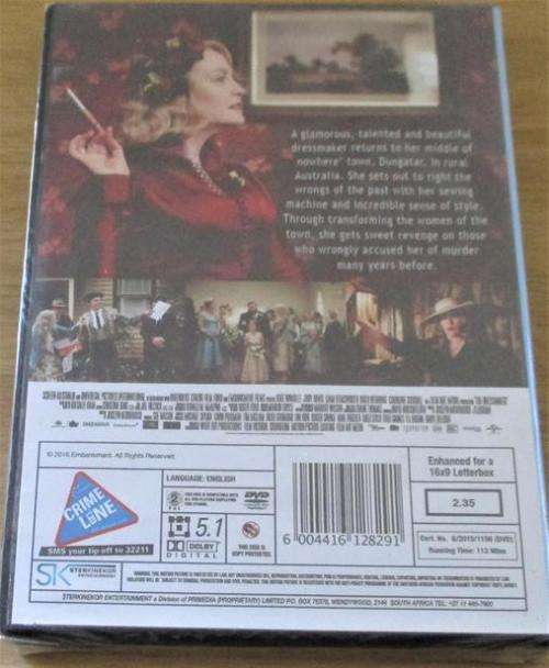 THE DRESSMAKER Kate Winslet Liam Hemsworth DVD [Shelf H]
