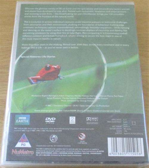 LIFE Narrated by David Attenborough DVD [Shelf H]