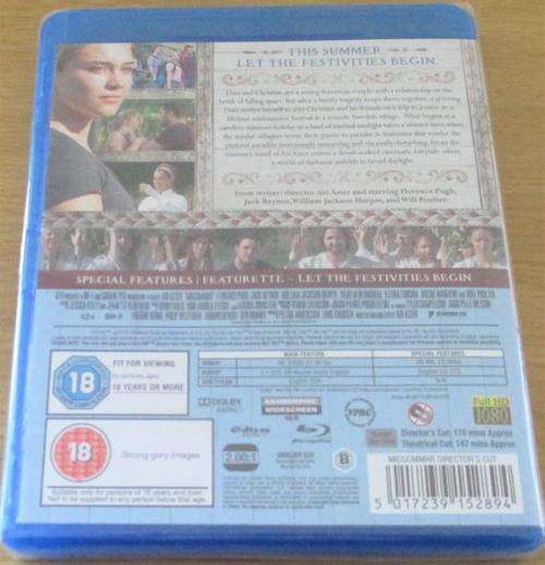 MIDSOMMAR DIRECTORS CUT Blu Ray [Shelf H]