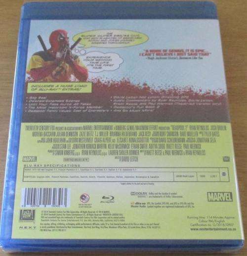 DEADPOOL 2 Blu Ray [Shelf H]