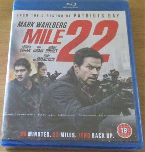MILE 22 Mark Wahlberg Blu Ray [Shelf H]