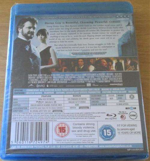DORIAN GRAY Colin Firth Blu Ray [Shelf H]