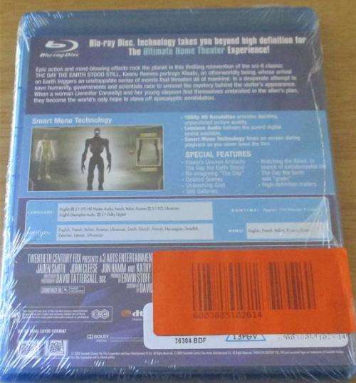 THE DAY THE EARTH STOOD STILL Keanu Reeves Blu Ray [Shelf H]