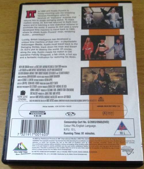 CULT FILM: AUSTIN POWERS The Spy Who Shagged Me DVD [BOX H1]