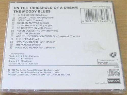 THE MOODY BLUES On The Threshold of a Dream CD