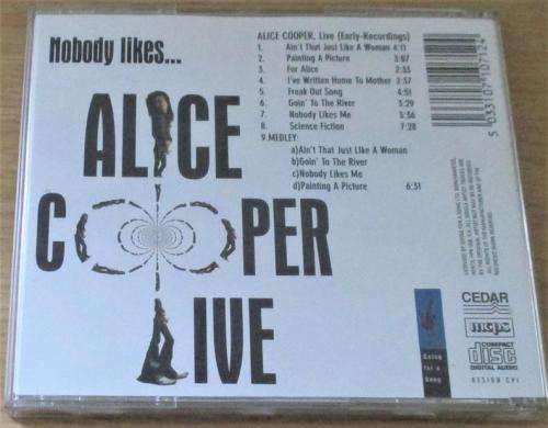 ALICE COOPER Nobody Likes... Alice Cooper Live CD