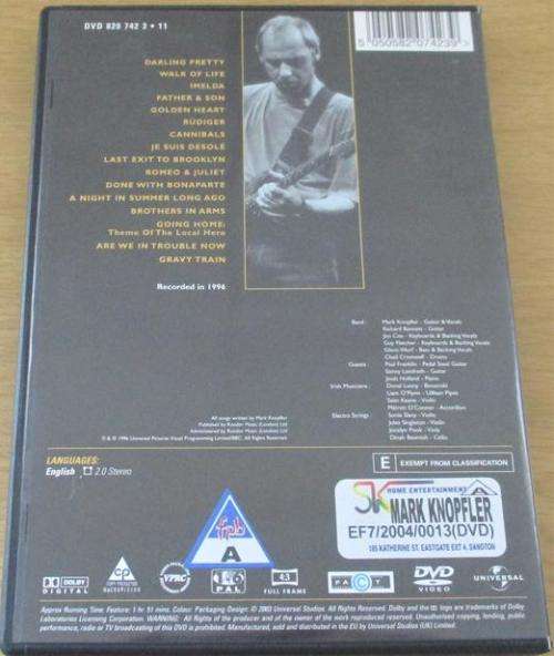 MARK KNOPFLER A Night in London DVD