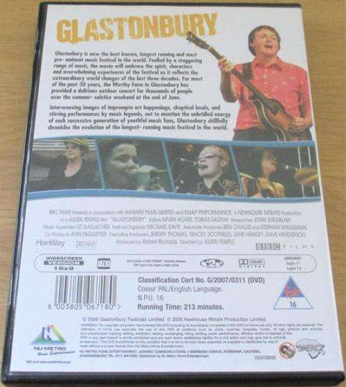 GLASTONBURY The Mud, The Music, Madness  DVD