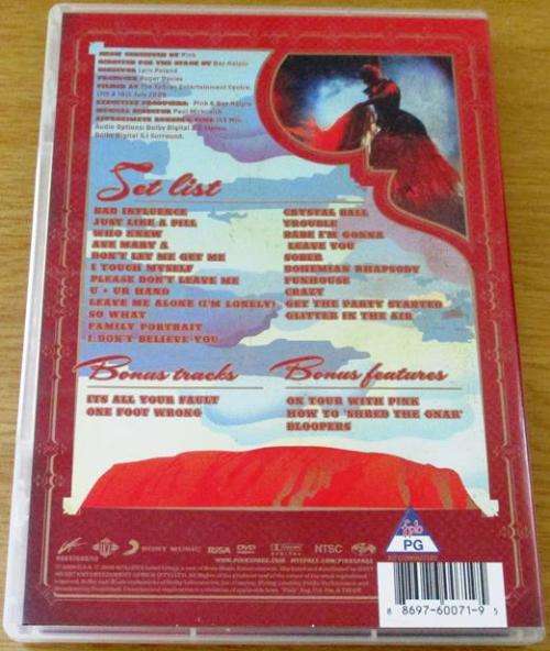 PINK Funhouse Tour Live in Australia DVD
