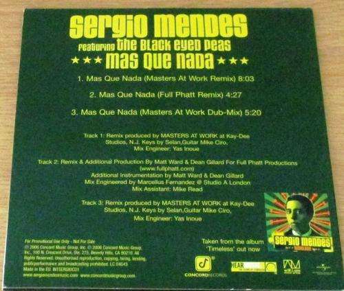 SERGIO MENDES Featuring The Black Eyes Peas Mas Que Nada [CD SINGLE BOX]
