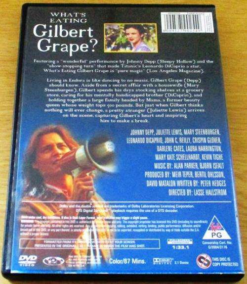 CULT FILM: WHAT`S EATING GILBERT GRAPE? Johnny Depp Leonardo diCaprio Juliette Lewis  [SHELF D2]