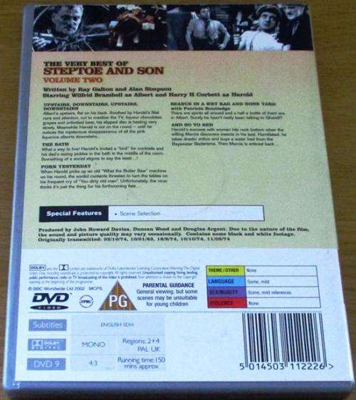 CULT FILM: THE VERY BEST OF STEPTOE AND SON Volume 2  [Shelf D2]