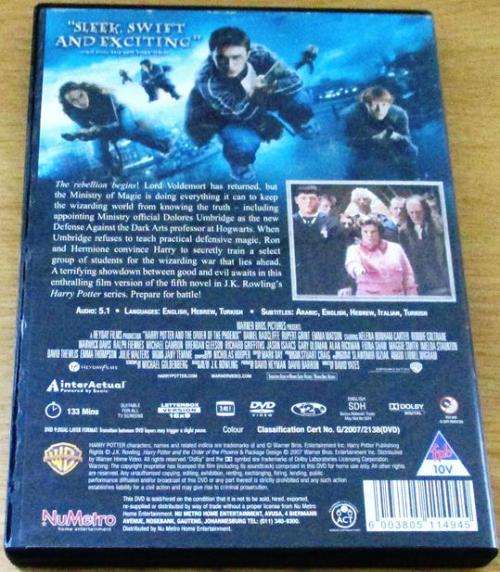 CULT FILM: HARRY POTTER and the Order of the Phoenix DVD [DVD Box 14]
