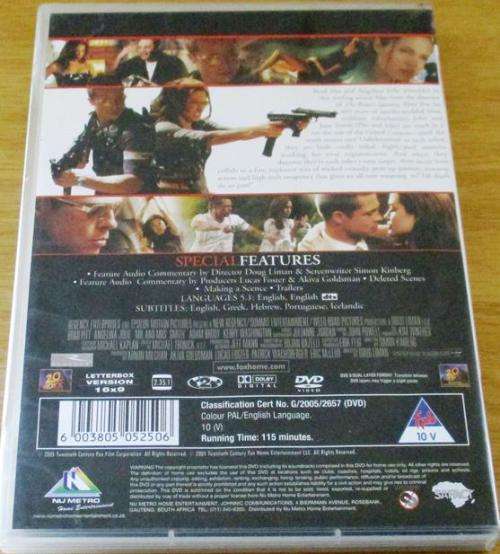 CULT FILM: MR AND MRS SMITH Brad Pitt Angelina Jolie DVD [DVD Box 14]