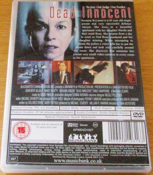 CULT FILM: DEAD INNOCENT DVD [DVD Box 14]