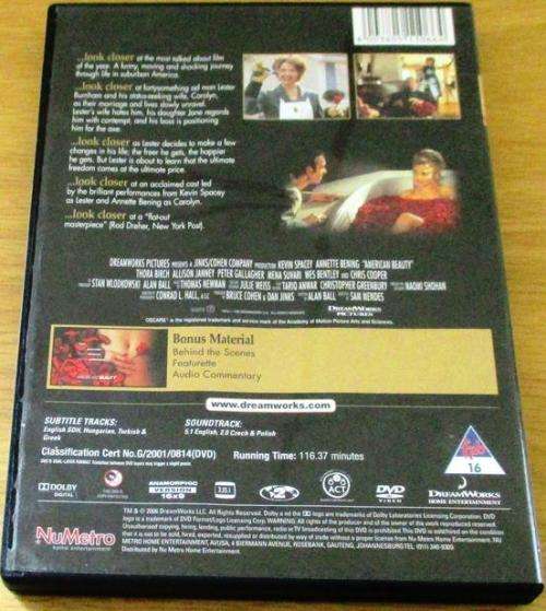 CULT FILM: AMERICAN BEAUTY Kevin Spacey  [DVD Box 14]