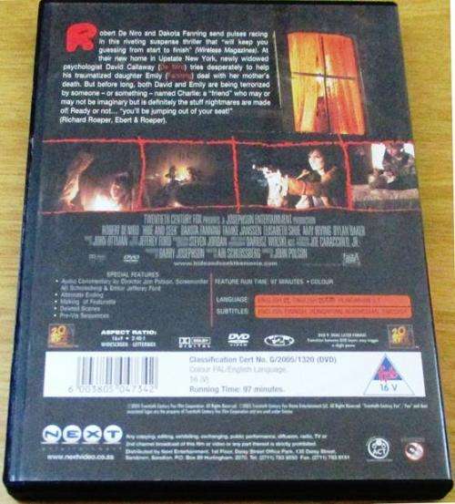 CULT FILM: HIDE AND SEEK Robert De Niro [DVD Box 14]