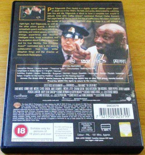 CULT FILM: THE GREEN MILE Tom Hanks [DVD Box 14]