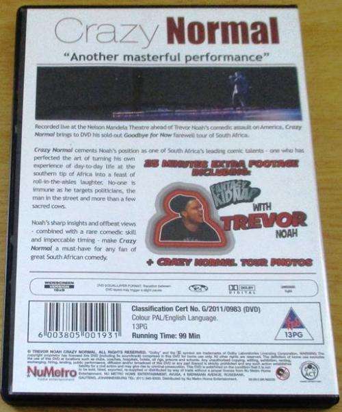 CULT FILM: TREVOR NOAH Crazy Normal [DVD Box 14]
