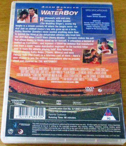 CULT FILM: THE WATERBOY Adam Sandler [DVD Box 14]