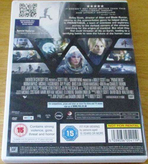 CULT FILM: PROMETHEUS [DVD Box 15]