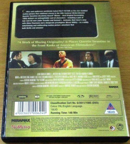 CULT FILM: PULP FICTION [DVD Box 15]