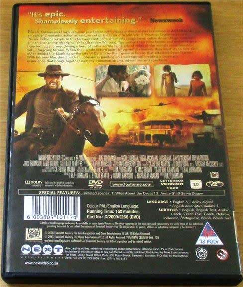 CULT FILM: AUSTRALIA Nicole Kidman Hugh Jackman [DVD Box 13]