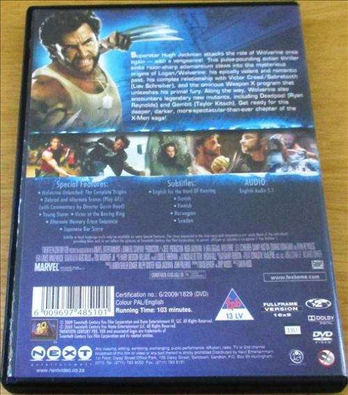 CULT FILM: X-MEN ORIGINS WOLVERINE [DVD Box 13]