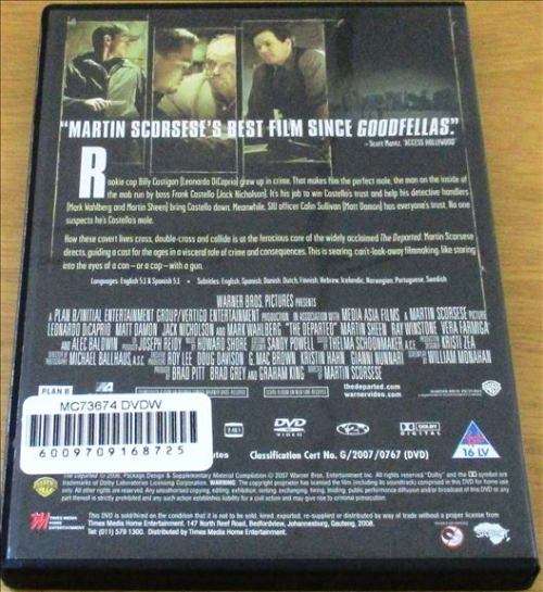 CULT FILM: THE DEPARTED Matt Damon [DVD Box 13]