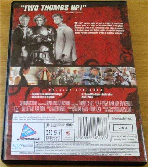 CULT FILM: A KNIGHT`S TALE Heath Ledger [DVD Box 13]