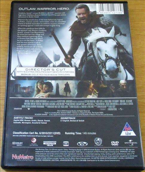 CULT FILM: ROBIN HOOD Director`s Cut Russell Crowe  [DVD Box 13]