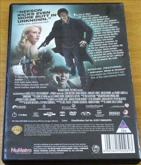 CULT FILM: UNKNOWN Liam Neeson  [DVD Box 13]
