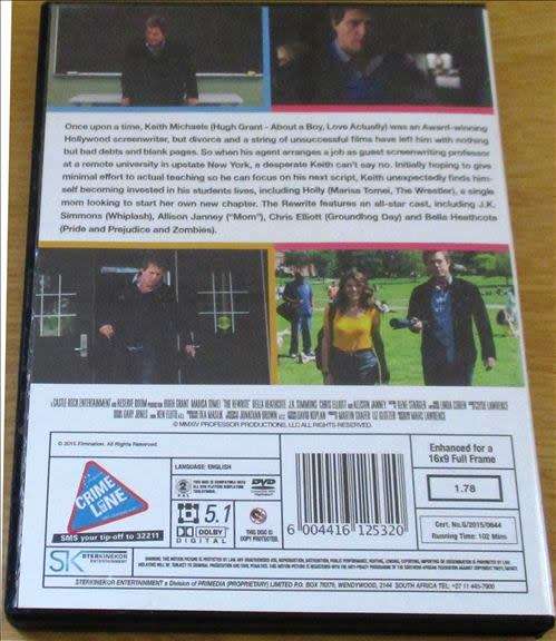 CULT FILM: THE REWRITE Hugh Grant [DVD Box 12]